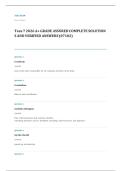 TEAS EXAM A&plus; GRADE ASSURED COMPLETE SOLUTIONS AND VERIFIED ANSWERS