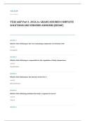 TEAS EXAM A&plus; GRADE ASSURED COMPLETE SOLUTIONS AND VERIFIED ANSWERS