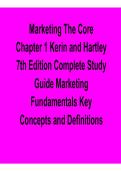 Marketing The Core Chapter 1 Kerin and Hartley 7th Edition Complete Study Guide Marketing Fundamentals Key Concepts and Definitions Comprehensive Review 2025&sol; 2026 with Solution for Exam Success and Mastery