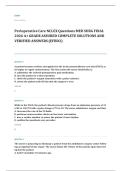 med surg EXAM A&plus; GRADE ASSURED COMPLETE SOLUTIONS AND VERIFIED ANSWERS