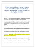 CPNRE Proctored Exam 2 Actual Questions and Correct Detailed Answers &lpar;Verified Answers&rpar; plus Rationale &vert; Already Graded A&plus; &vert; New Update 2026&sol;2027 
