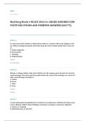 med surg EXAM A&plus; GRADE ASSURED COMPLETE SOLUTIONS AND VERIFIED ANSWERS