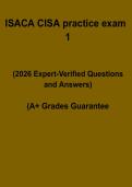 ISACA CISA Practice Exam 1 PDF &vert; Mock Test Questions & Certification Study Guide