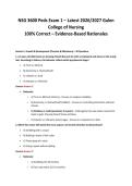 NSG 3600 Peds Exam 1 &ndash; Latest 2026&sol;2027 Galen&NewLine;College of Nursing&NewLine;100&percnt; Correct &ndash; Evidence-Based Rationales