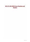 ACC 231 ASU Wolfe Exam Questions and Answers&period;