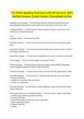 TCC Public Speaking Final Exam with All Correct & 100&percnt; Verified Answers &vert;Latest Version &vert;Guaranteed to Pass