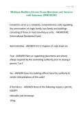 Michigan Builders License Exam Questions and Answers with Solutions UPDATED&excl;&excl;&excl;&period;