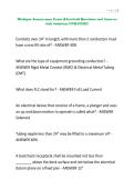 Michigan Journeyman Exam &lpar;Electrical&rpar; Questions and Answers with Solutions UPDATED&excl;&excl;&excl;&period;