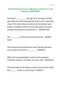 Electrical Systems Exam 3 Questions and Answers with Solutions UPDATED&excl;&excl;&excl;&period;