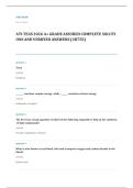 TEAS EXAM A&plus; GRADE ASSURED COMPLETE SOLUTIONS AND VERIFIED ANSWERS