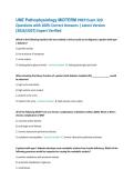UNE Pathophysiology MIDTERM PREP Exam 320 &NewLine;Questions with 100&percnt; Correct Answers &vert; Latest Version &NewLine;&lpar;2026&sol;2027&rpar; Expert Verified