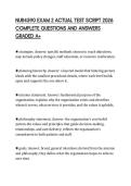 NUR4590 EXAM 2 ACTUAL TEST SCRIPT 2026&NewLine;COMPLETE QUESTIONS AND ANSWERS&NewLine;GRADED A&plus;&NewLine;