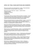 NFDN 1001 FINAL EXAM QUESTIONS AND ANSWERS