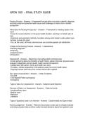 NFDN 1001 &ndash; FINAL STUDY GUIDE