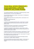 TEXAS REAL ESTATE PRINCIPLES 1 EXAM QUESTIONS & UPDATED COMPLETE SOLUTIONS PASSED