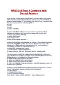 NRSG 245 Exam 4 Questions With Correct Answers