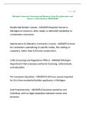 Michigan Contractor Licensing and Business Exam Prep Questions and Answers with Solutions UPDATED&excl;&excl;&excl;&period;