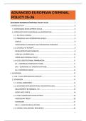 volledige lesnotities European criminal policy 25-26