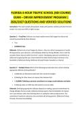  Florida 4-Hour Traffic School &lpar;BDI Course&rpar; Exam &ndash; Driver Improvement Program &vert; 2026&sol;2027 Questions and Verified Solutions