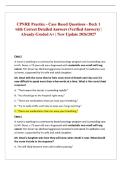 CPNRE Practice - Case Based Questions - Deck 1 with Correct Detailed Answers &lpar;Verified Answers&rpar; &vert; Already Graded A&plus; &vert; New Update 2026&sol;2027 