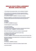 NRSG 2401 HEALTH PROM&period; & ASSESSMENT MIDTERM 1 EXAM STUDY GUIDE