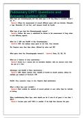 Pulmonary CPFT Questions and Answers Updated 2026