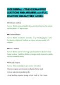 OSCE DENTAL HYGIENE EXAM PREP&NewLine;QUESTIONS AND ANSWERS 2026 FULL&NewLine;SOLUTION GUARANTEED SUCCESS&NewLine;