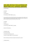 2026 EMS INSTRUCTOR&sol;COORDINATOR&NewLine;QUESTIONS WITH VERIFIED ANSWERS
