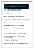 Chapter 1 test for Respiratory Questions and Answers Updated 2026