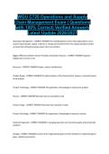 WGU C720 Operations and Supply &NewLine;Chain Management Exam &vert; Questions &NewLine;with 100&percnt; Correct&vert; Verified Answers &NewLine;Latest Update 2026&sol;2027