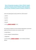 Test of Essential Academic Skills &lpar;TEAS&rpar; Health &NewLine;Science Practice Exam Newest 2026 Questions &NewLine;and Correct Detailed Answers Already Graded A&plus; 