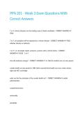 PPN 201 - Week 3 Exam Questions With Correct Answers&period;