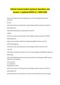 Vehicle Communication Systems&vert; Questions and answers &vert; Updated RATED A&plus; &vert; NEW 2026