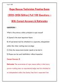 ROPE RESCUE TECHNICIAN EXAM WITH 100 REALISTIC QUESTIONS & RATIONALES &ndash; NFPA 1006 COMPLIANT &lpar;2025-2026 EDITION&rpar;