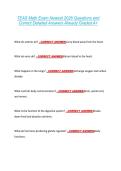 TEAS Math Exam Newest 2026 Questions and &NewLine;Correct Detailed Answers Already Graded A&plus; 