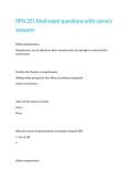PPN 201 final exam questions with correct answers