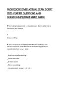 PADI RESCUE DIVER ACTUAL EXAM SCRIPT&NewLine;2026 VERIFIED QUESTIONS AND&NewLine;SOLUTIONS PREMIUM STUDY GUIDE