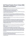 SLP Praxis Practice &lpar;Form 1&rpar; Exam 2026 &NewLine;Questions and Answers 