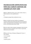 PADI RESCUE DIVER CERTIFICATION EXAM&NewLine;PAPER 2026 COMPLETE QUESTIONS AND&NewLine;ANSWERS ELITE STUDY GUID