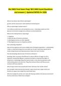 Bio 2A03 Final Exam Prep&sol; BIO 2A03 Exam&vert;Questions and answers &vert; Updated RATED A&plus; 2026