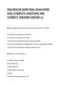 PADI RESCUE DIVER FINAL EXAM PAPER&NewLine;2026 COMPLETE QUESTIONS AND&NewLine;CORRECT ANSWERS GRADED A&plus;