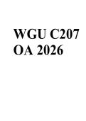 WGU C207 &NewLine;OA 2026 &NewLine;