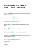 NUR 160-HONDROS EXAM 1 &NewLine;WITH CORRECT ANSWERS 