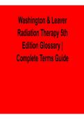 Washington & Leaver Radiation Therapy 5th Edition Glossary &ndash; Complete Terms Guide 2026&ndash;2027 Update Study Resource & Key Definitions by &lbrack;Author Name&rsqb;