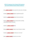 HESI A2 Vocabulary Exam Newest 2026 Questions &NewLine;and Correct Detailed Answers Already Graded A&plus; 