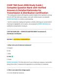 CUSP T&D Exam 2026 Study Guide &vert; Complete Question Bank with Verified Answers & Detailed Rationales for Transmission & Distribution Certification