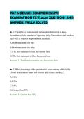 PAT MODULES COMPREHENSIVE&NewLine;EXAMINATION TEST 2026 QUESTIONS AND&NewLine;ANSWERS FULLY SOLVED&NewLine;