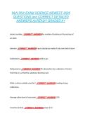 NLN PAX EXAM SCIENCE NEWEST 2026 &NewLine;QUESTIONS and CORRECT DETAILED &NewLine;ANSWERS ALREADY GRADED A&plus; 