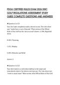 PDGA CERTIFIED RULES EXAM 2026 DISC&NewLine;GOLF REGULATIONS ASSESSMENT STUDY&NewLine;GUIDE COMPLETE QUESTIONS AND ANSWER