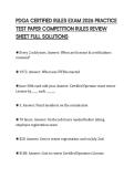 PDGA CERTIFIED RULES EXAM 2026 PRACTICE&NewLine;TEST PAPER COMPETITION RULES REVIEW&NewLine;SHEET FULL SOLUTIONS&NewLine;